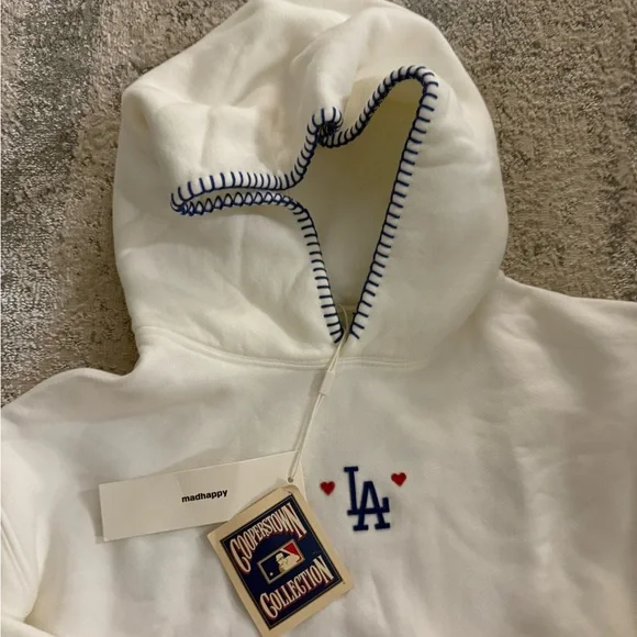Madhappy Dodgers Heart Fleece Hoodie - Picture 6 of 9
